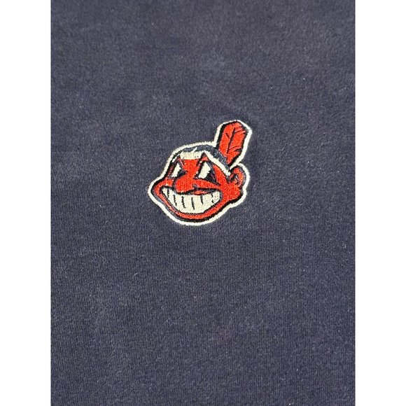 MLB Cleveland Indians Shirt Collar Button Chief Wahoo Tee Sz M Baseball Sports - Picture 5 of 10